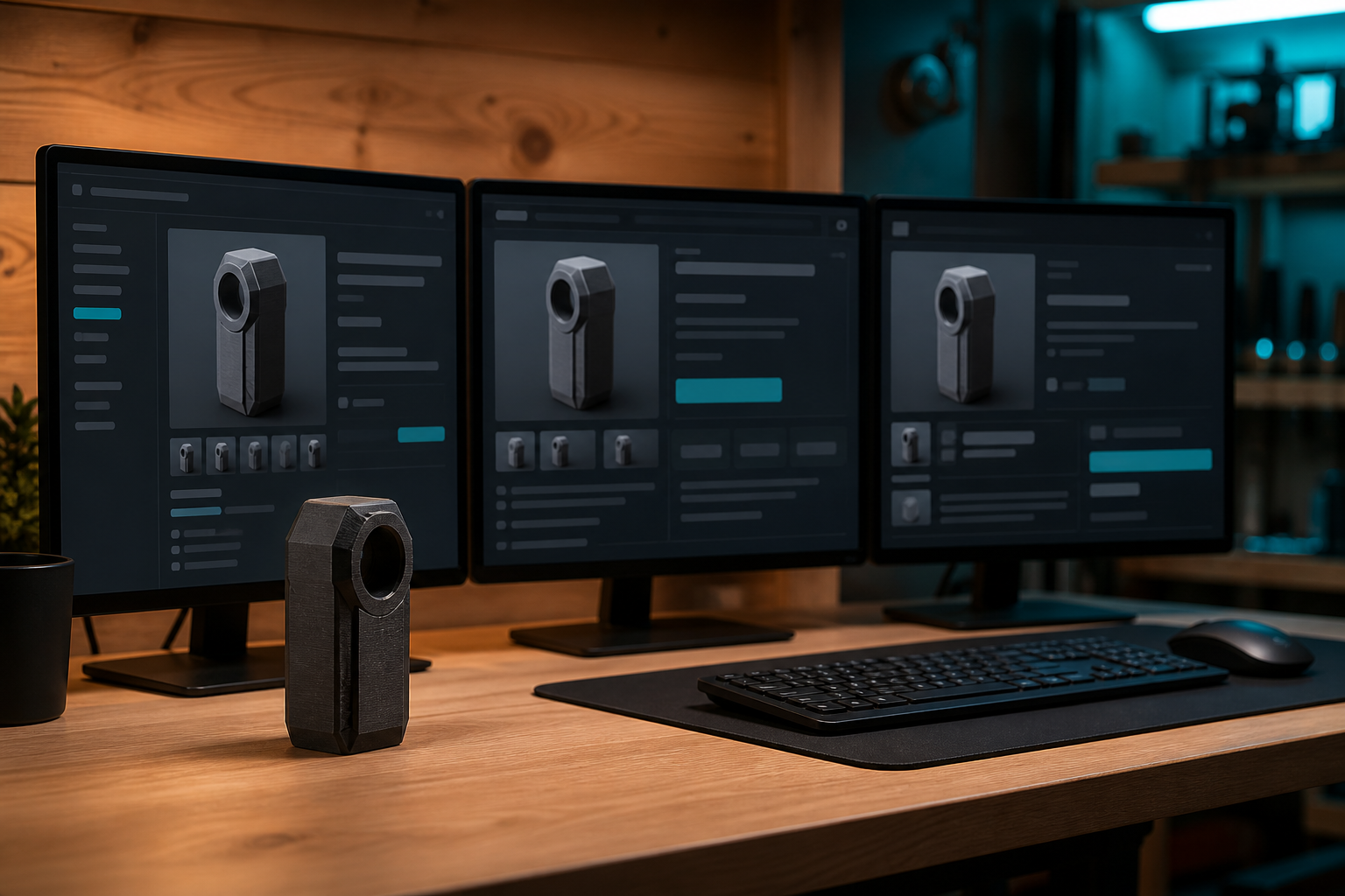 Produto e telas de anúncio preparadas para vários marketplaces
